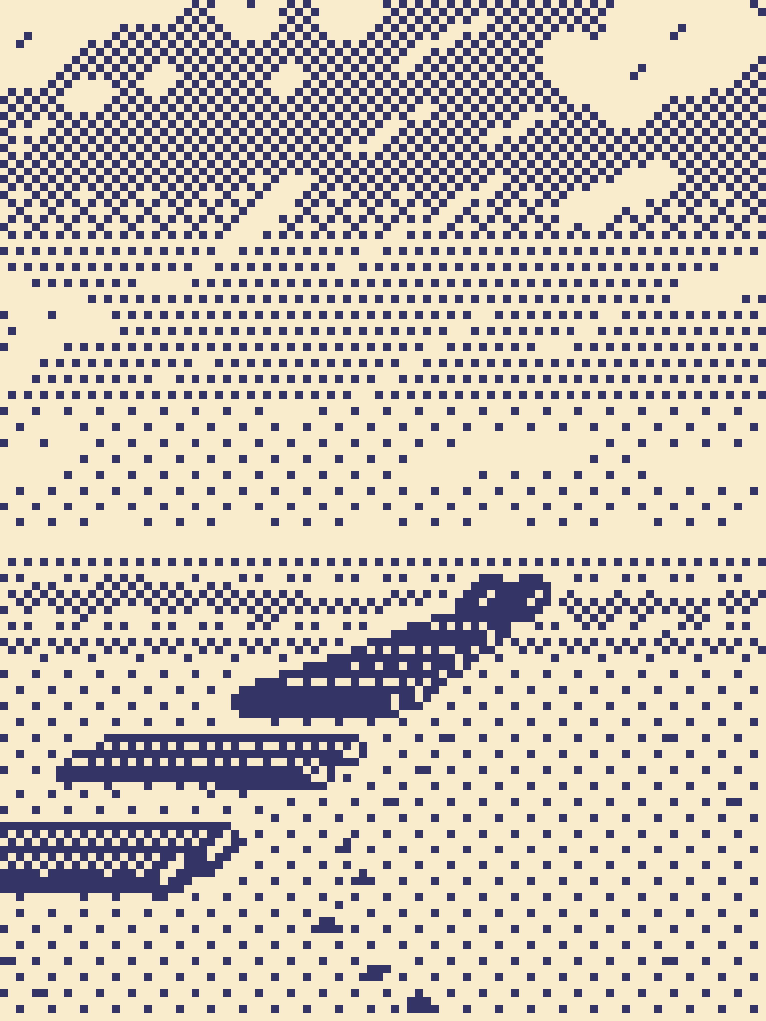 A 1-bit, low-res pixel art image of an outlet pipe and it protective beams on a beach.<br>A good experiment but I'm not really that happy with how it came out.